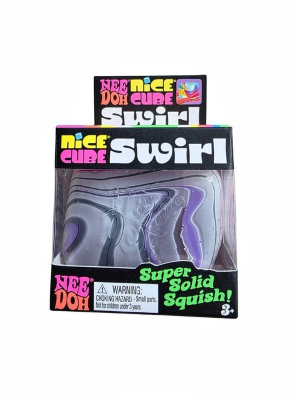 *AUTHENTIC* NeeDoh Nice Cube Swirl Super Solid Squish Purple NWT